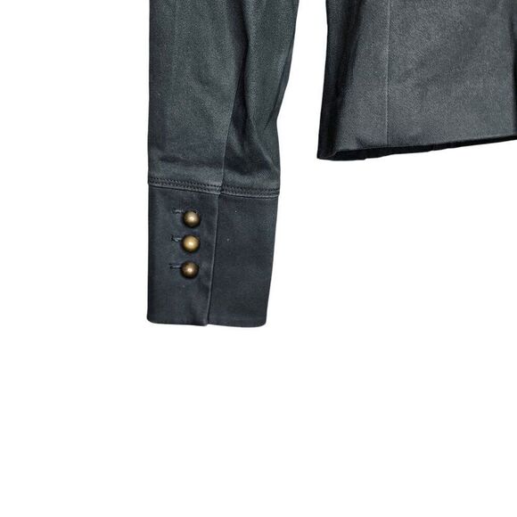 Boston Proper Army Style Jacket Womens Size 2 Military Green - Picture 5 of 7